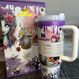 Stanley Purple and White Tumbler with Halloween Design